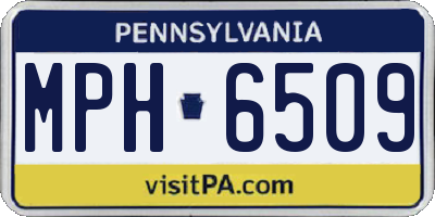 PA license plate MPH6509