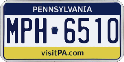 PA license plate MPH6510