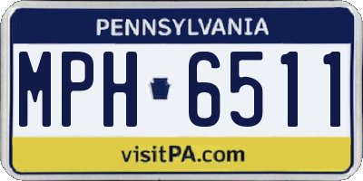 PA license plate MPH6511