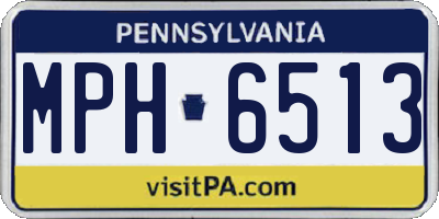 PA license plate MPH6513