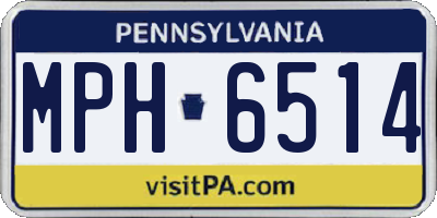 PA license plate MPH6514