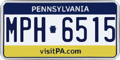 PA license plate MPH6515