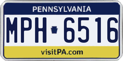 PA license plate MPH6516