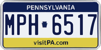 PA license plate MPH6517