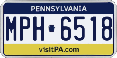 PA license plate MPH6518