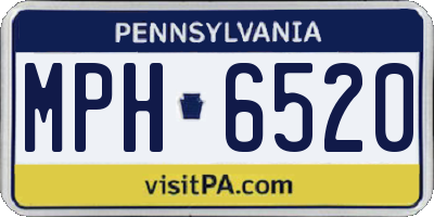 PA license plate MPH6520