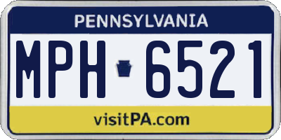 PA license plate MPH6521