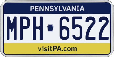 PA license plate MPH6522