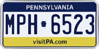 PA license plate MPH6523