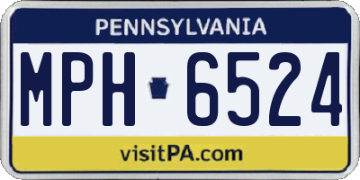 PA license plate MPH6524