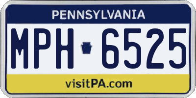 PA license plate MPH6525