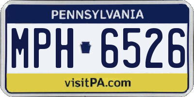 PA license plate MPH6526