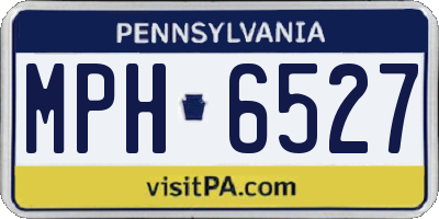 PA license plate MPH6527