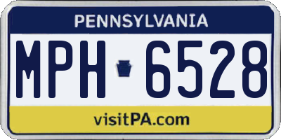 PA license plate MPH6528