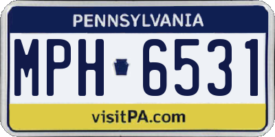 PA license plate MPH6531