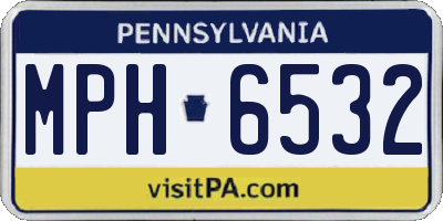 PA license plate MPH6532