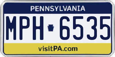 PA license plate MPH6535