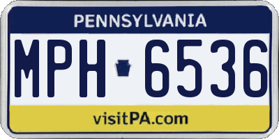 PA license plate MPH6536