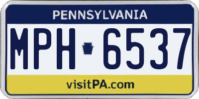 PA license plate MPH6537