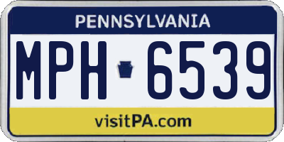 PA license plate MPH6539