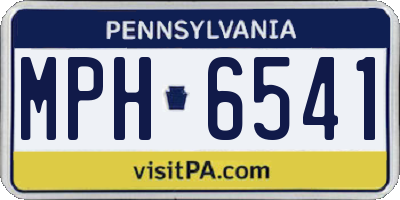 PA license plate MPH6541