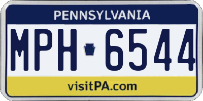 PA license plate MPH6544