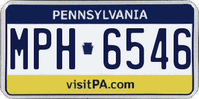 PA license plate MPH6546