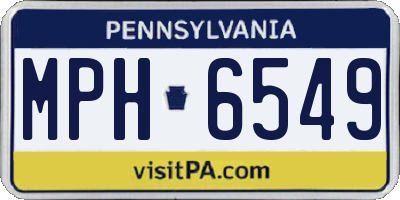 PA license plate MPH6549