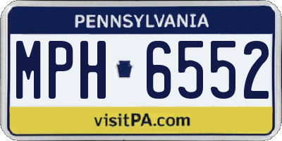 PA license plate MPH6552