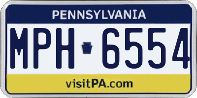 PA license plate MPH6554