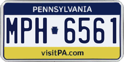 PA license plate MPH6561