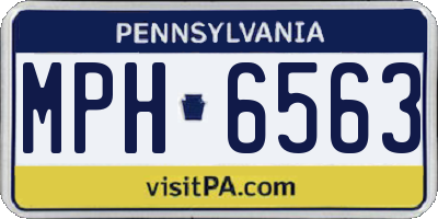 PA license plate MPH6563