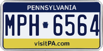 PA license plate MPH6564