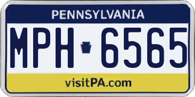PA license plate MPH6565