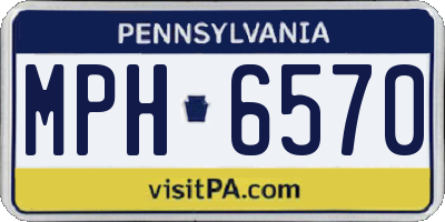 PA license plate MPH6570