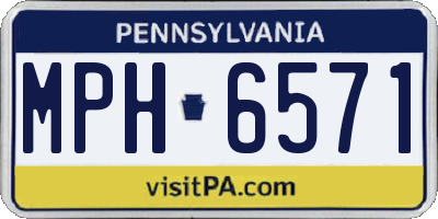PA license plate MPH6571