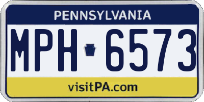 PA license plate MPH6573