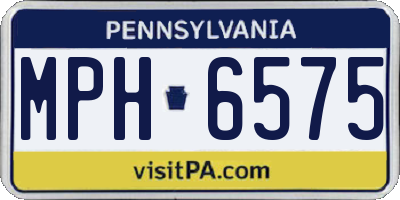 PA license plate MPH6575