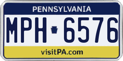 PA license plate MPH6576