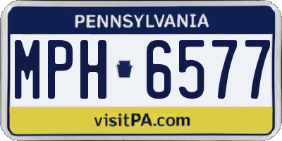 PA license plate MPH6577