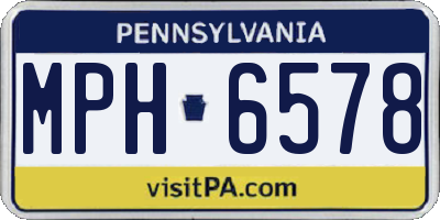 PA license plate MPH6578