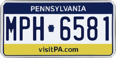 PA license plate MPH6581