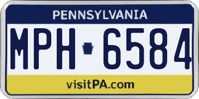 PA license plate MPH6584