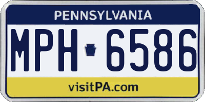 PA license plate MPH6586