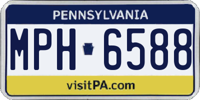 PA license plate MPH6588