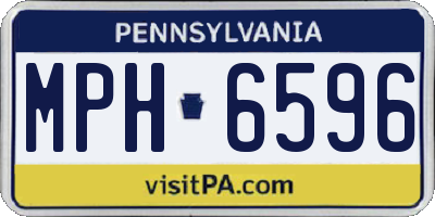 PA license plate MPH6596