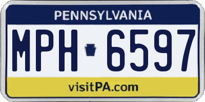 PA license plate MPH6597