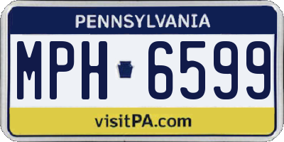PA license plate MPH6599