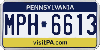 PA license plate MPH6613