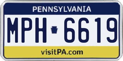 PA license plate MPH6619